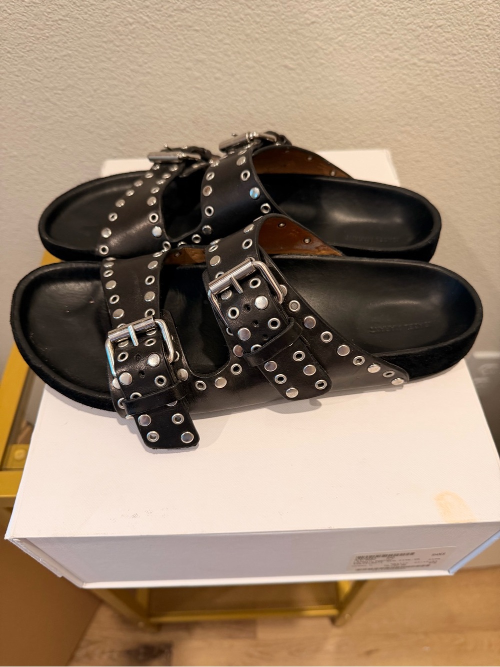 Isabel Marant Lennyo Black Studded Sandals, 39 - Picture 6 of 12